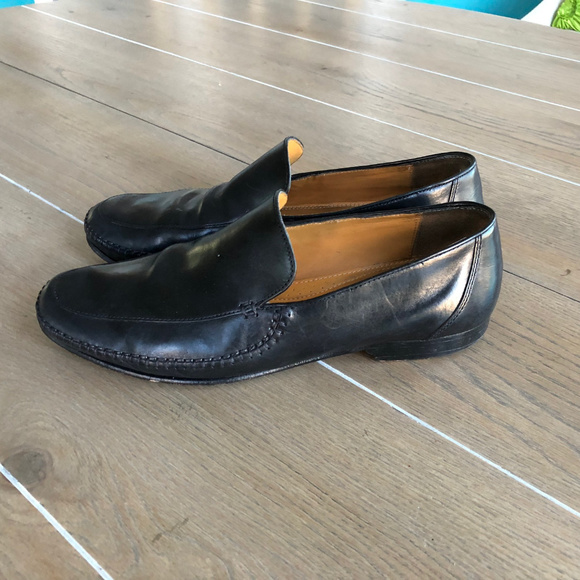 *J&M 10M Black Leather Slip On Loafers Shoes main image 7